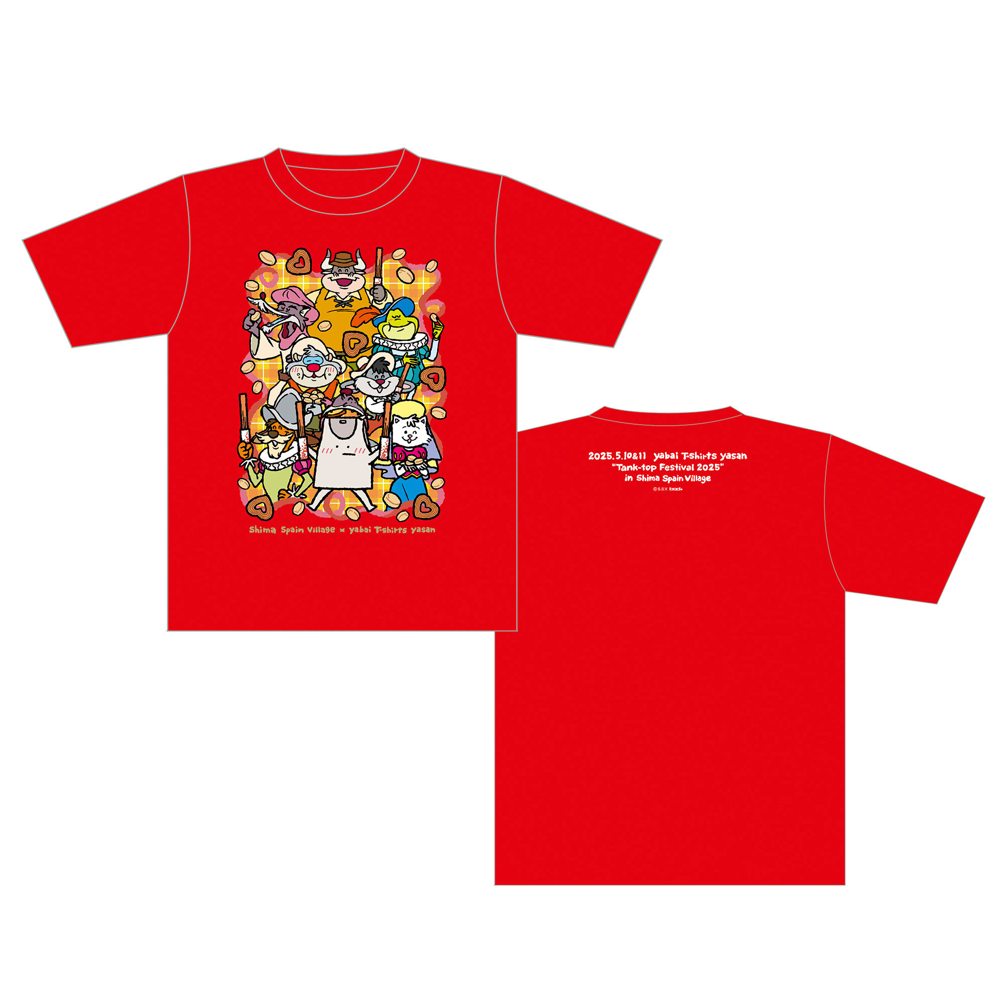 志摩スペイン村の仲間たちとタンクトップくんの激かわTシャツ2025(レッド)